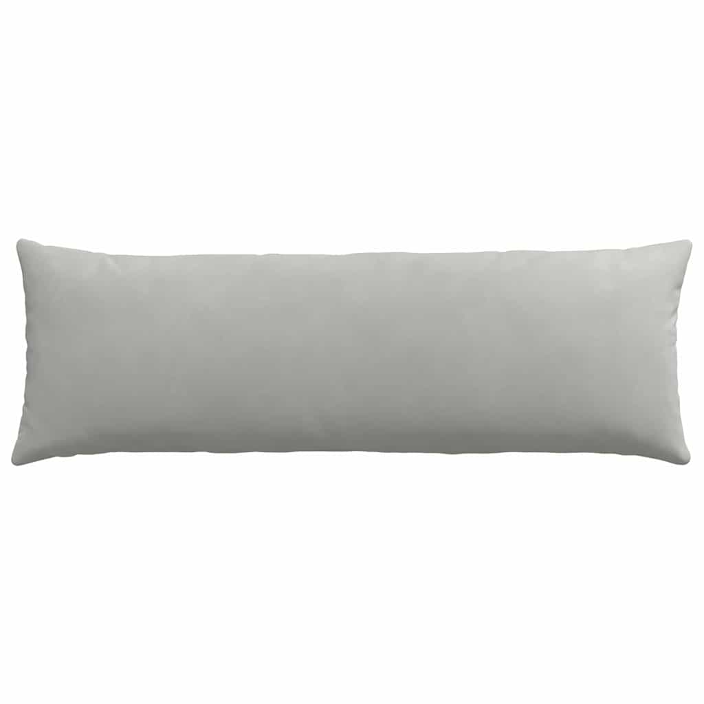 Cuscini da Divano 2 pz Tessuto Grigio chiaro 120 x 40 cm