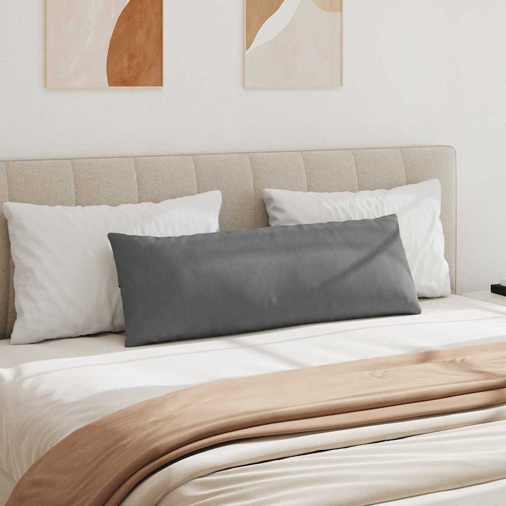 Cuscini da Divano 2 pz Tessuto Grigio scuro 120 x 40 cm