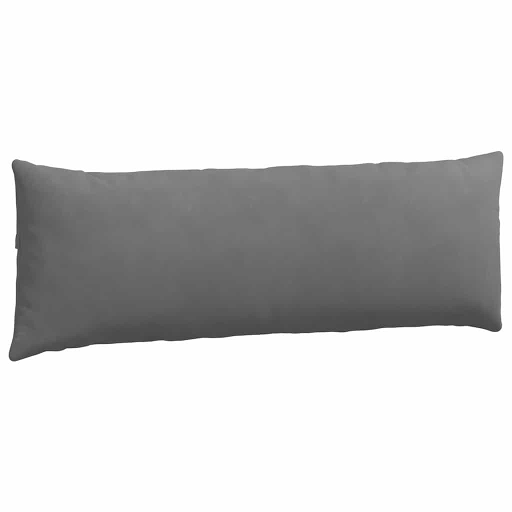 Cuscini da Divano 2 pz Tessuto Grigio scuro 120 x 40 cm
