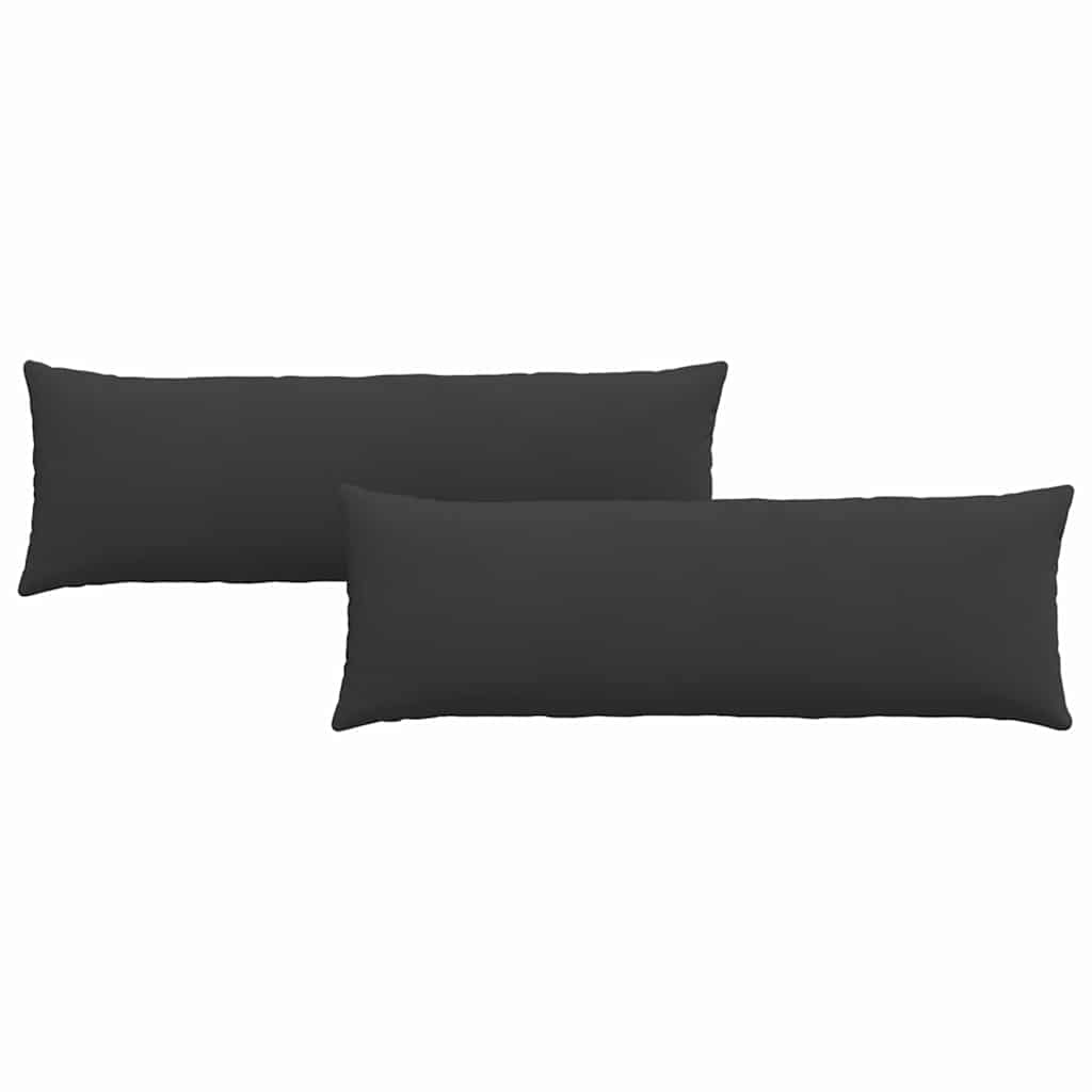 Cuscini da Divano 2 pz Tessuto Nero 120 x 40 cm