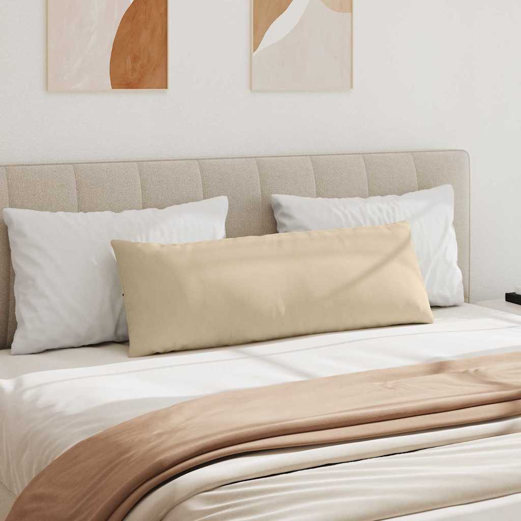 Cuscini da Divano 2 pz Tessuto Crema 120 x 40 cm