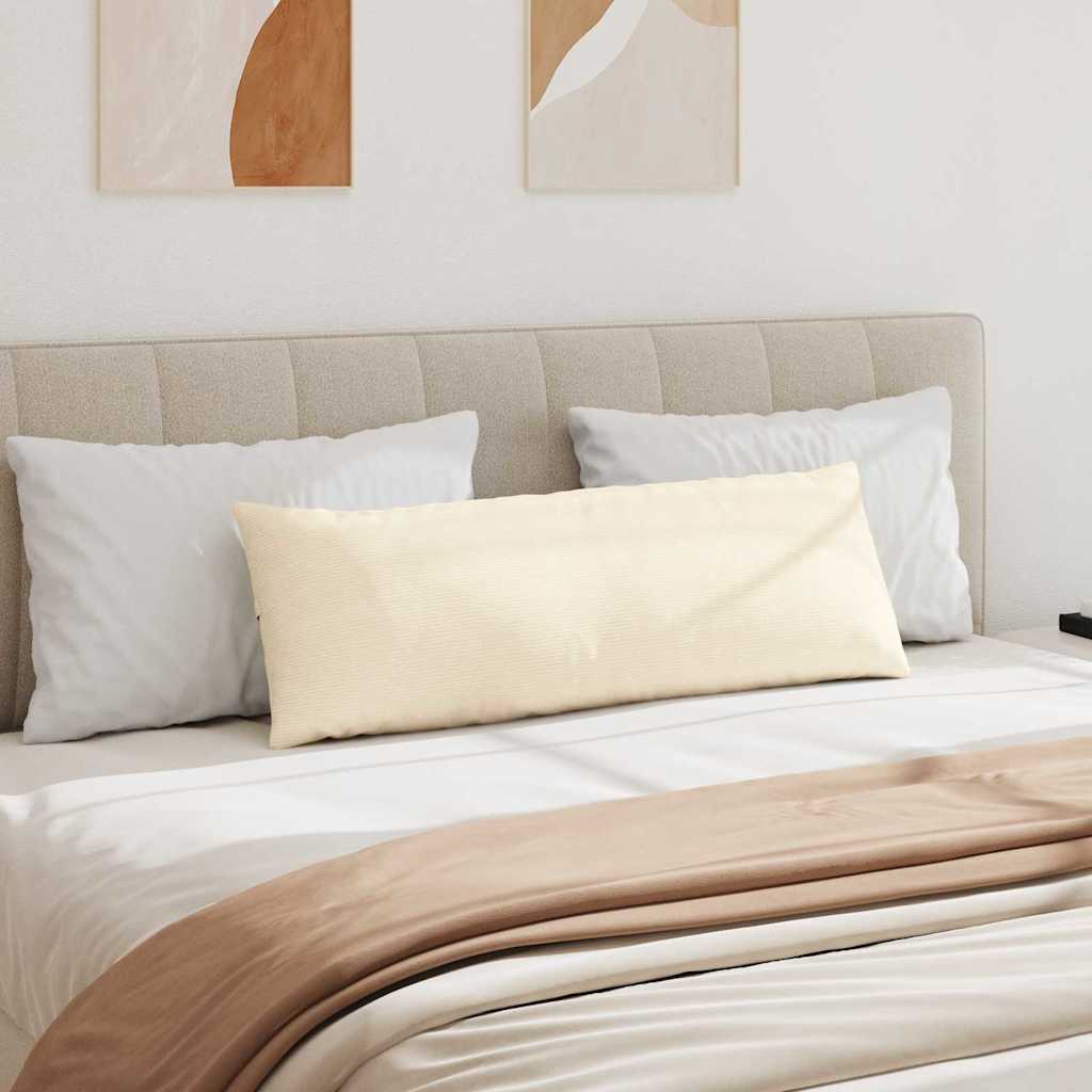 Cuscini da Divano 2 pcs Crema 120 x 40 cm Tessuto in Cords