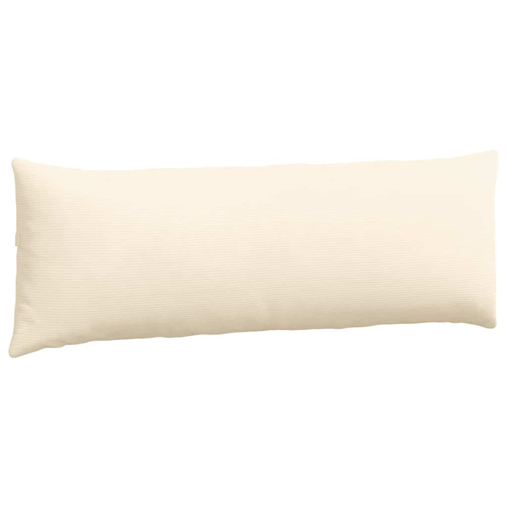 Cuscini da Divano 2 pcs Crema 120 x 40 cm Tessuto in Cords
