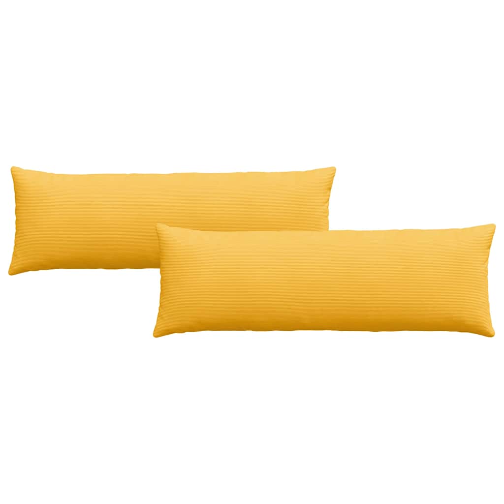 Cuscini da Divano 2 pcs Giallo Chiaro 120 x 40 cm