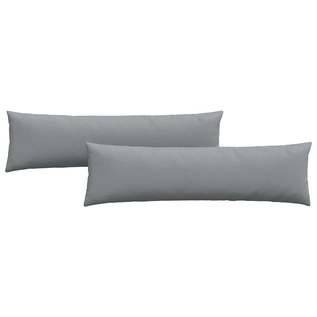 Cuscini da Divano 2 pz Tessuto Grigio chiaro 145 x 40 cm