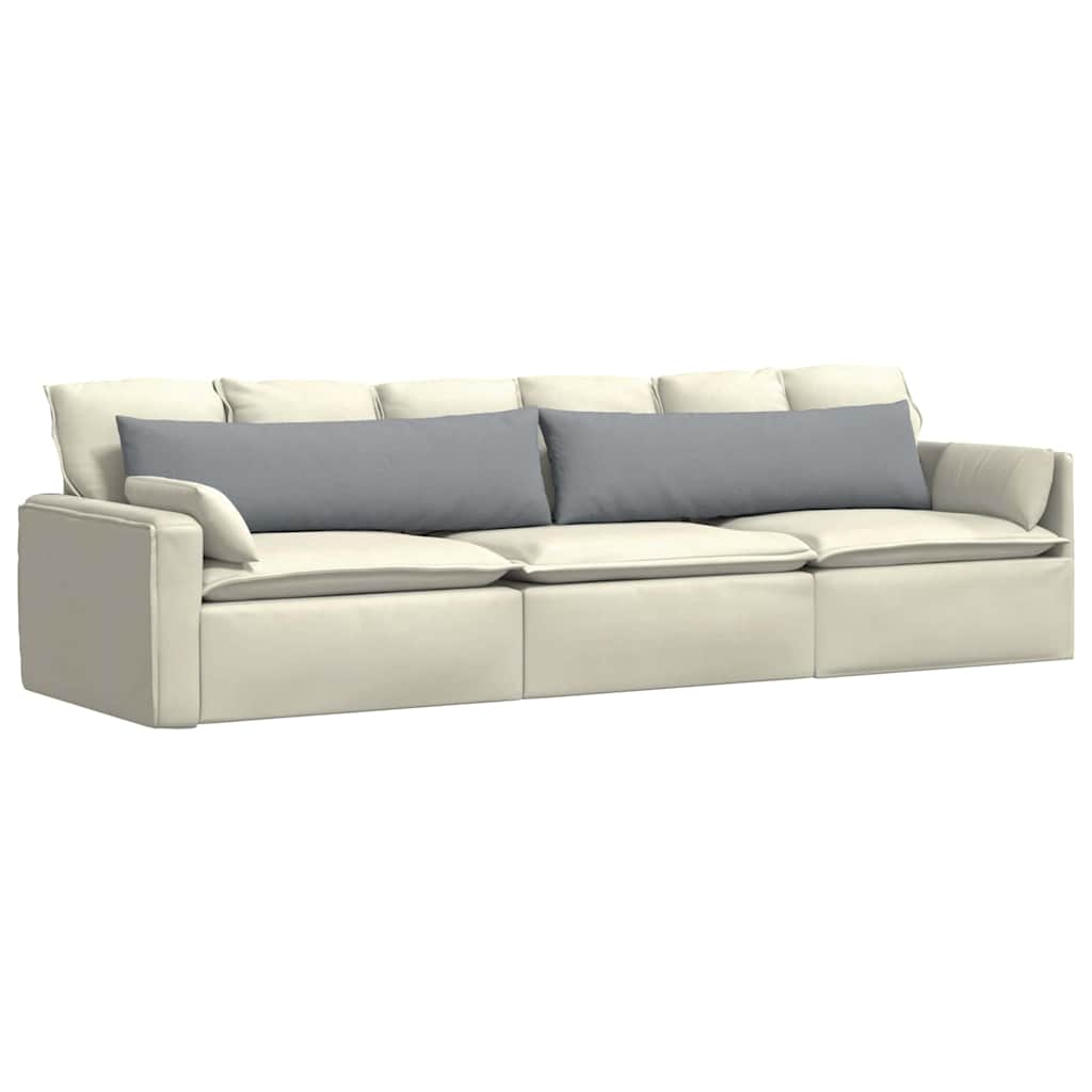Cuscini da Divano 2 pz Tessuto Grigio chiaro 145 x 40 cm