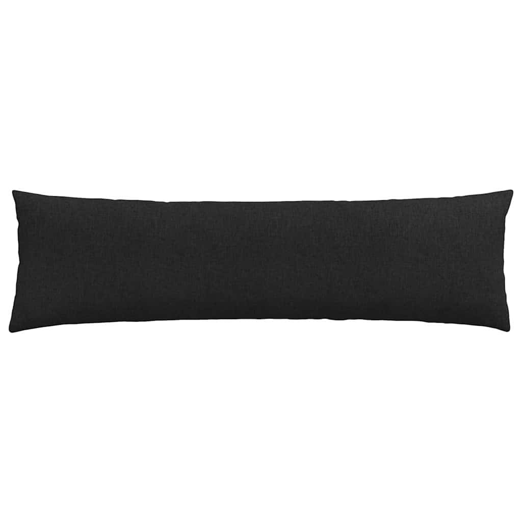Cuscini da Divano 2 pz Tessuto Nero 145 x 40 cm