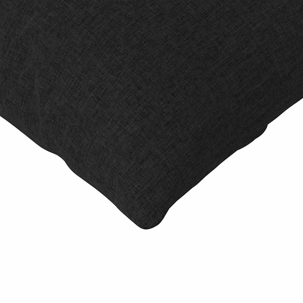 Cuscini da Divano 2 pz Tessuto Nero 145 x 40 cm