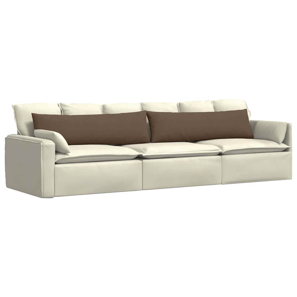 Cuscini da Divano 2 pz Tessuto Marrone 145 x 40 cm