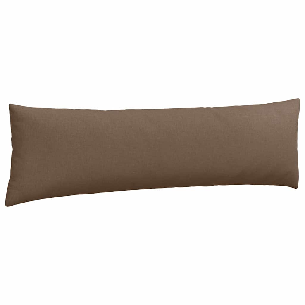 Cuscini da Divano 2 pz Tessuto Marrone 145 x 40 cm