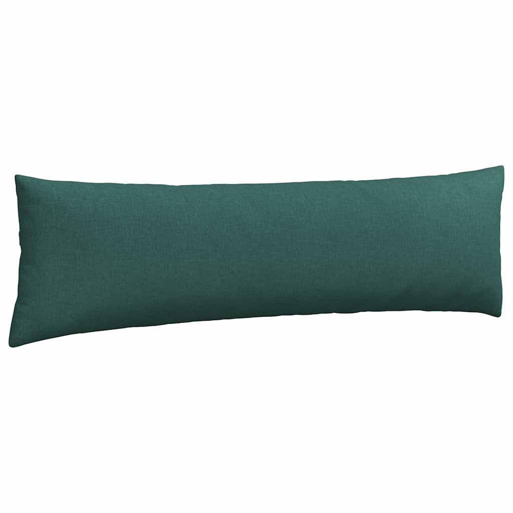 Cuscini da Divano 2 pz Tessuto Verde Scuro 145 x 40 cm