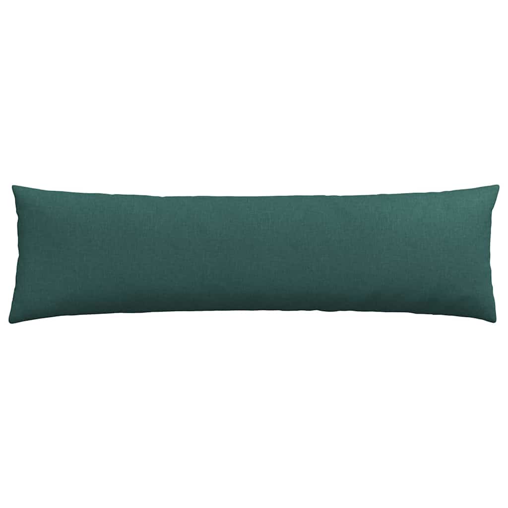 Cuscini da Divano 2 pz Tessuto Verde Scuro 145 x 40 cm