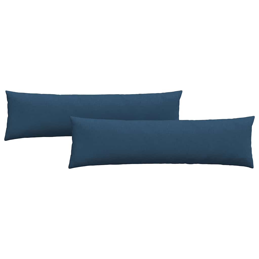 Cuscini da Divano 2 pz Tessuto Blu 145 x 40 cm