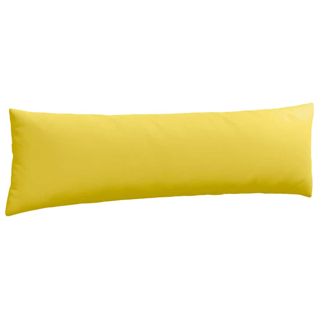 Cuscini da Divano 2 pz Tessuto Giallo Chiaro 145 x 40 cm