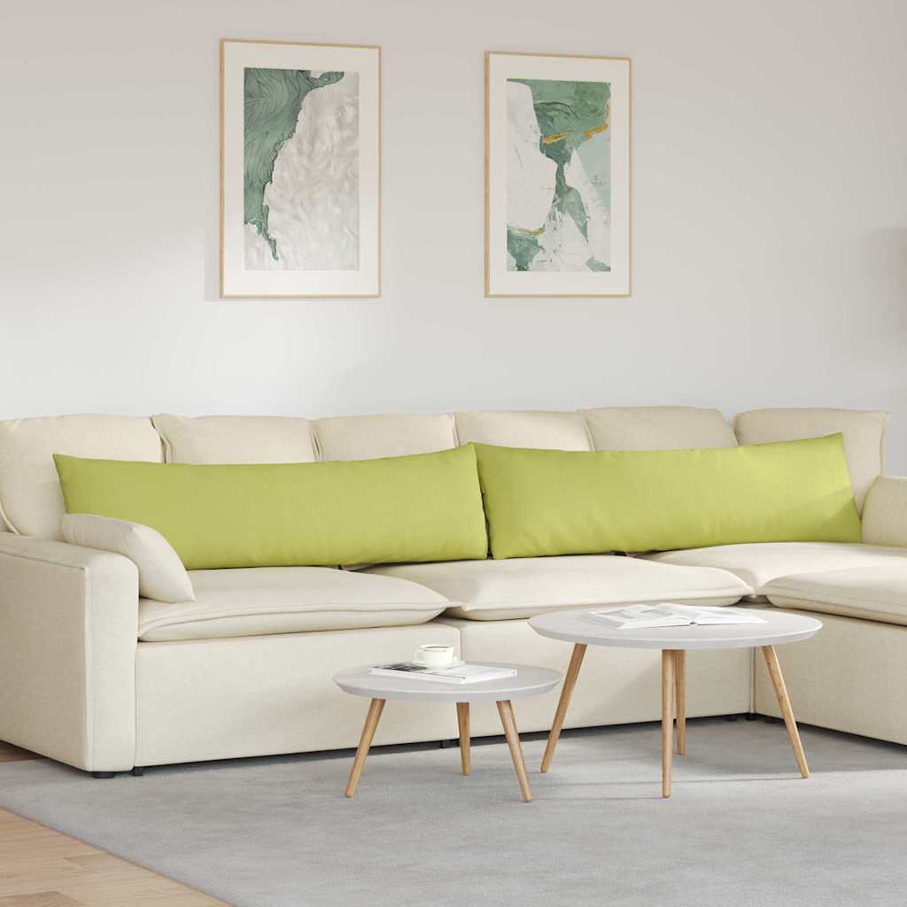 Cuscini da Divano 2 pz Tessuto Verde chiaro 145 x 40 cm