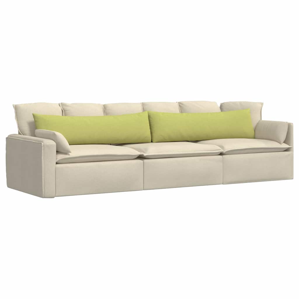 Cuscini da Divano 2 pz Tessuto Verde chiaro 145 x 40 cm