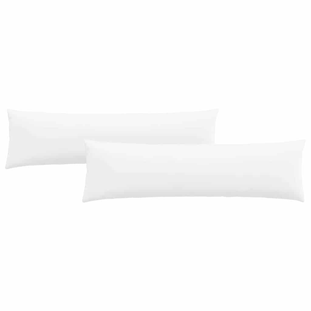 Cuscini da Divano 2 pz Tessuto Bianco 145 x 40 cm