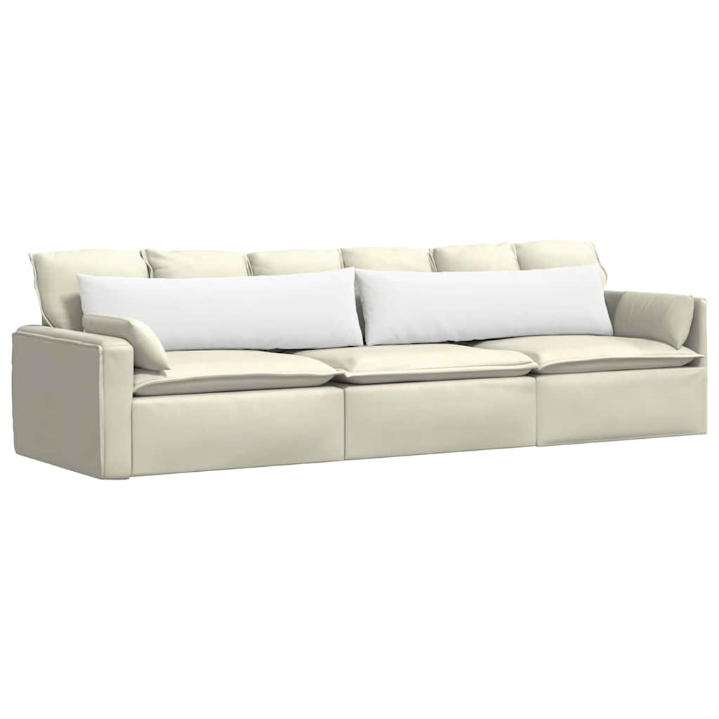 Cuscini da Divano 2 pz Tessuto Bianco 145 x 40 cm