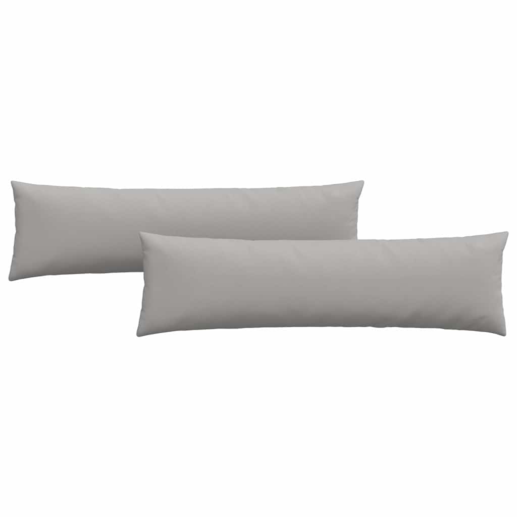 Cuscini da Divano 2 pz Tessuto Grigio Nuvola 145 x 40 cm