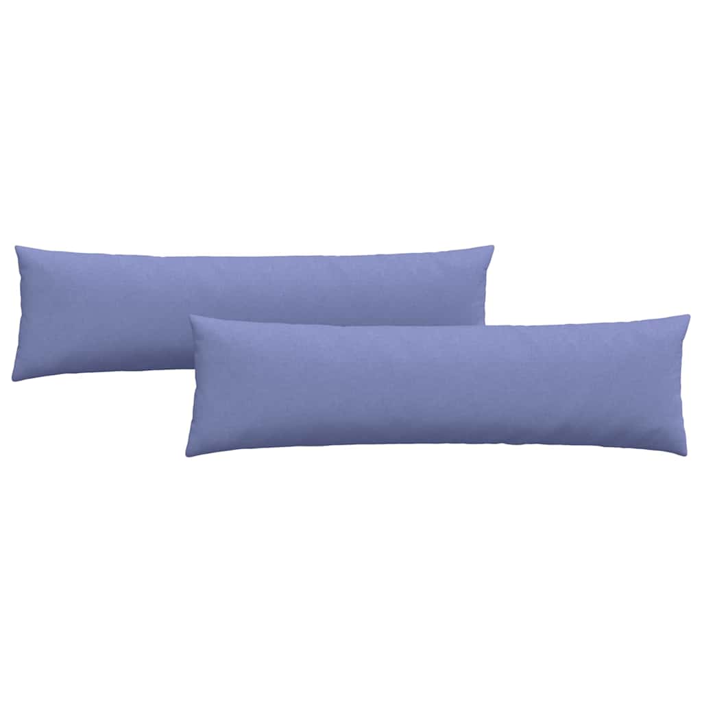 Cuscini da Divano 2 pz Tessuto Blu jeans 145 x 40 cm