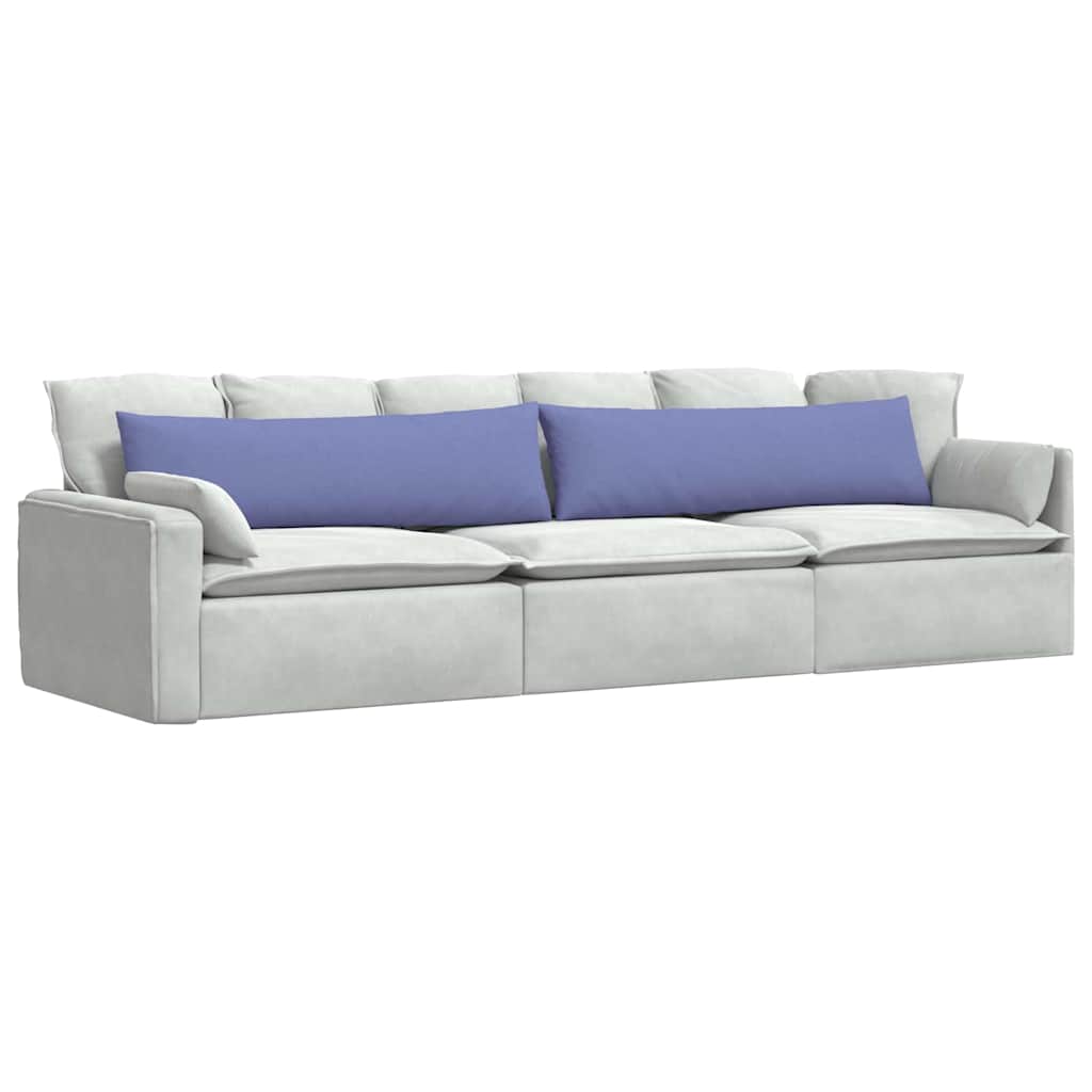 Cuscini da Divano 2 pz Tessuto Blu jeans 145 x 40 cm
