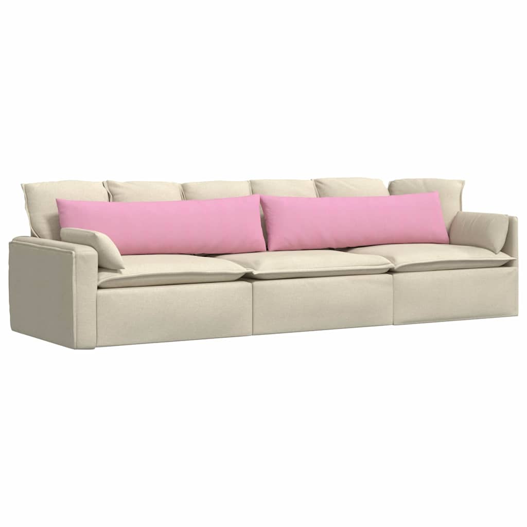 Cuscini da Divano 2 pz Tessuto Rosa 145 x 40 cm