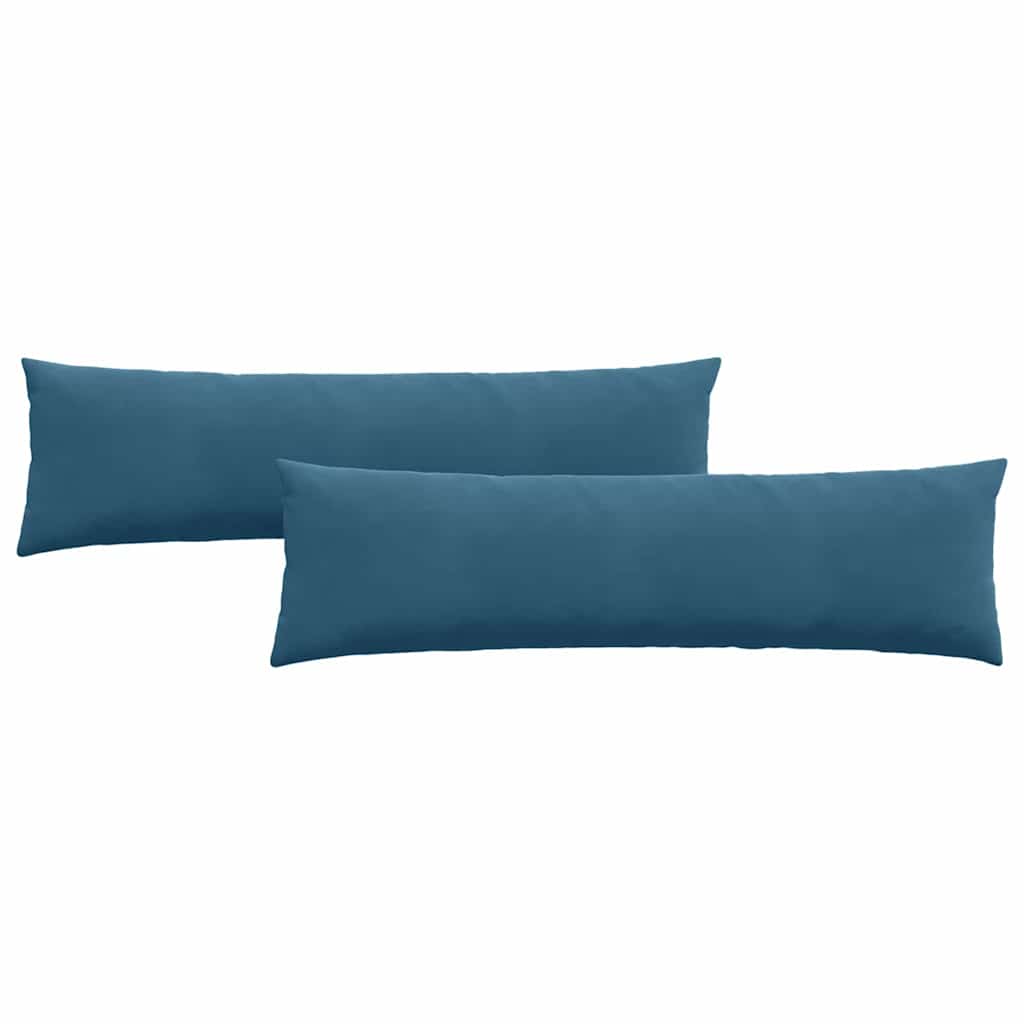 Cuscini da Divano 2 pcs Blu 145 x 40 cm Tessuto in Cords