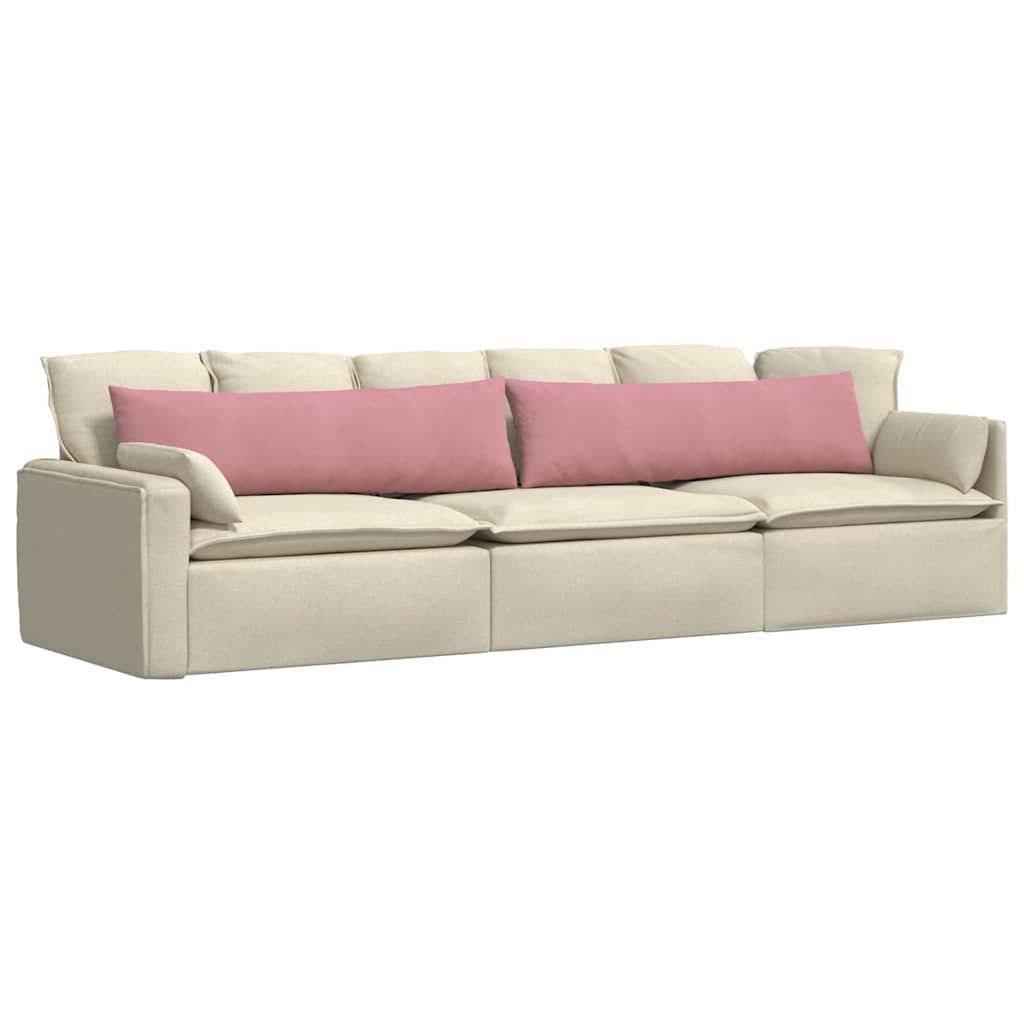 Cuscini da Divano 2 pcs Rosa 145 x 40 cm Tessuto in Cords