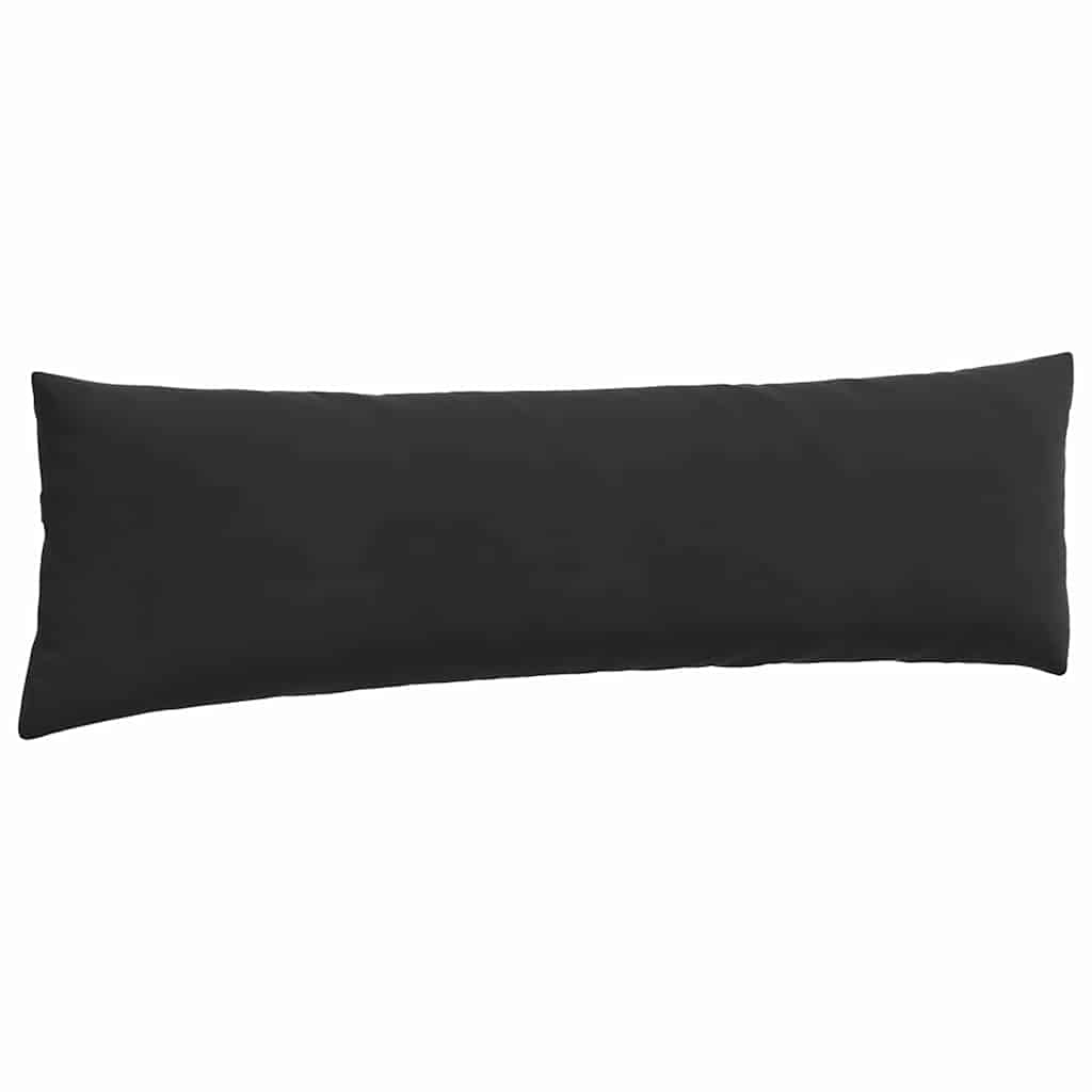 Cuscini da Divano 2 pcs Nero 145 x 40 cm Tessuto in Cords