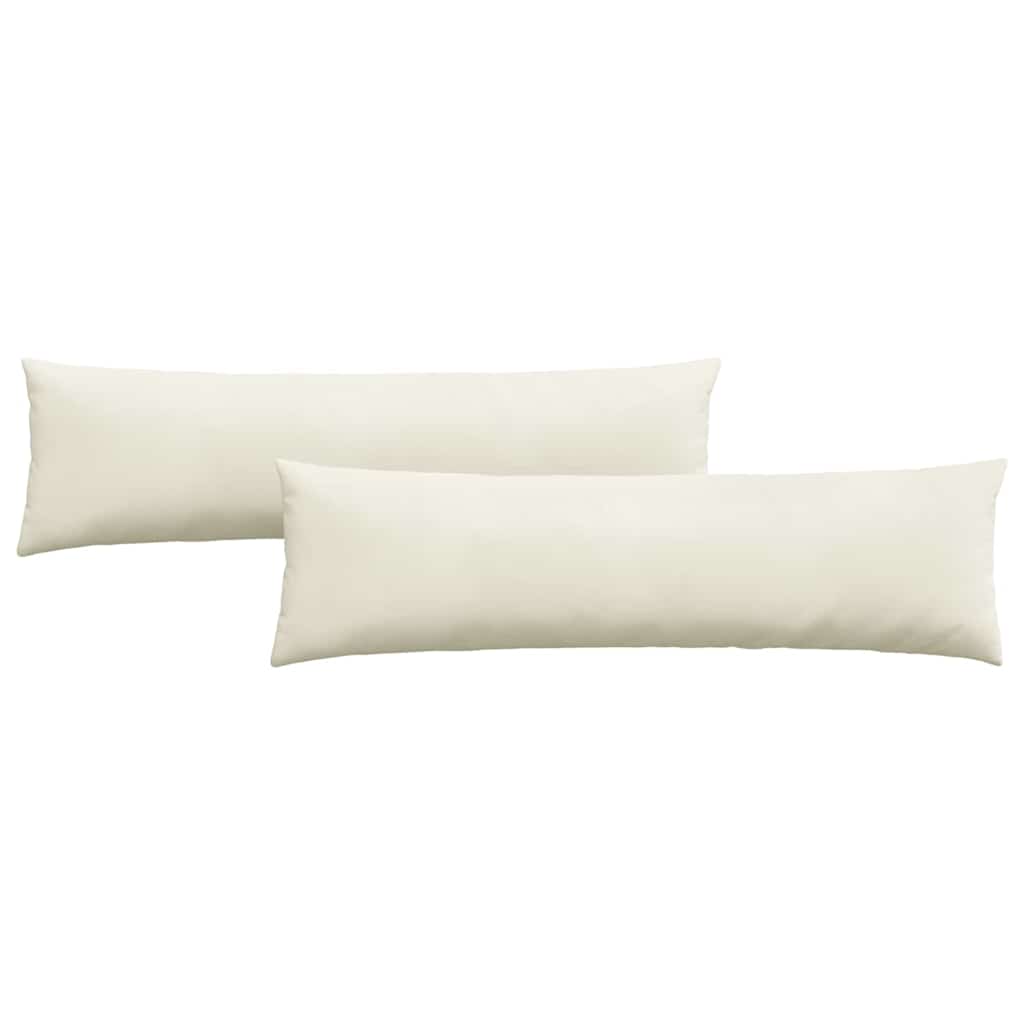Cuscini da Divano 2 pcs Crema 145 x 40 cm Tessuto in Cords