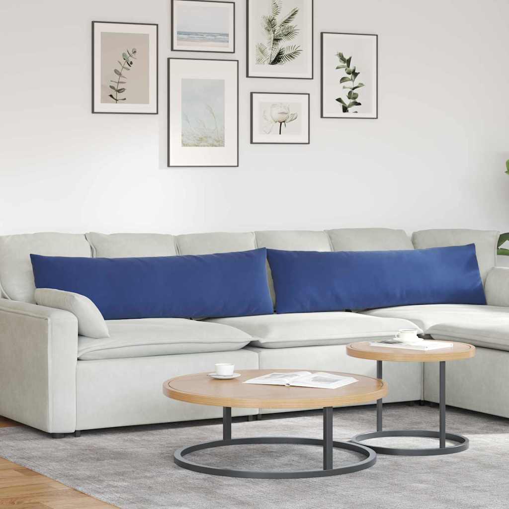 Cuscini da Divano 2 pcs Blu Polizia 145 x 40 cm