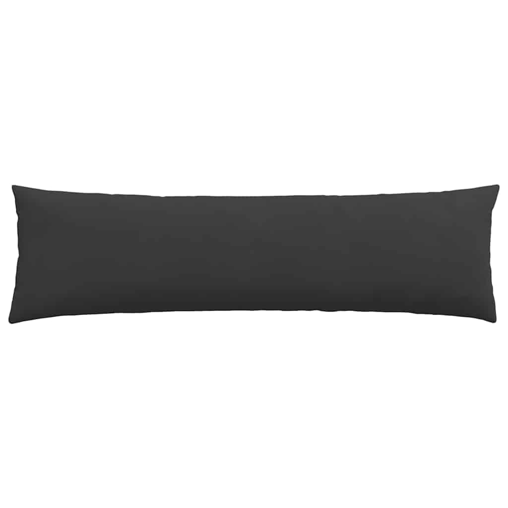 Cuscini da Divano 2 pz Tessuto Nero 145 x 40 cm