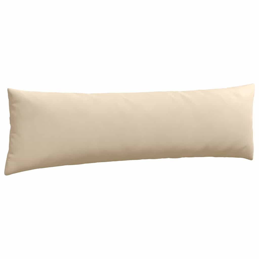 Cuscini da Divano 2 pz Tessuto Crema 145 x 40 cm