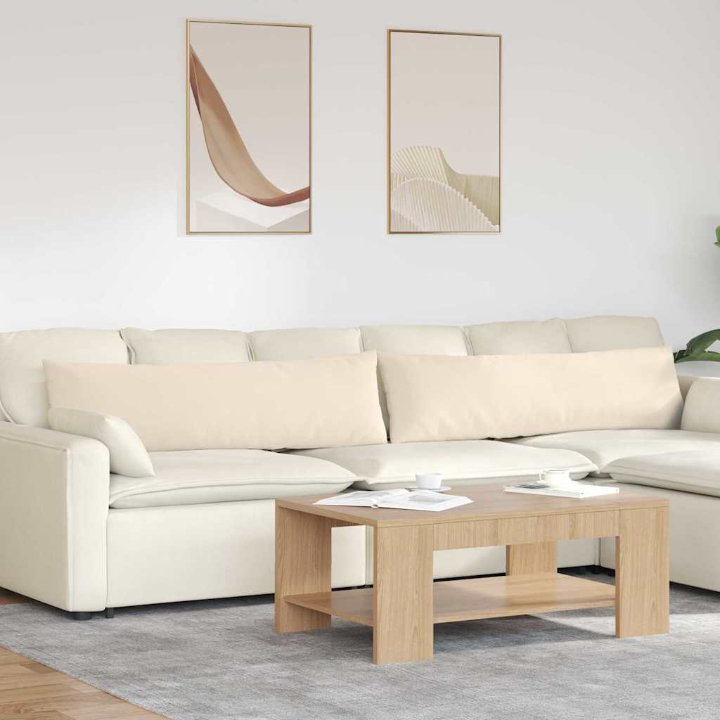 Cuscini da Divano 2 pz Tessuto Beige 145 x 40 cm