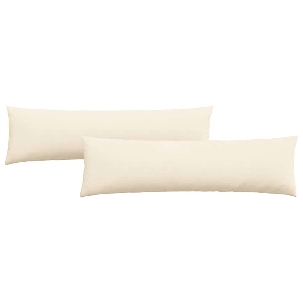 Cuscini da Divano 2 pcs Crema 145 x 40 cm Tessuto in Cords