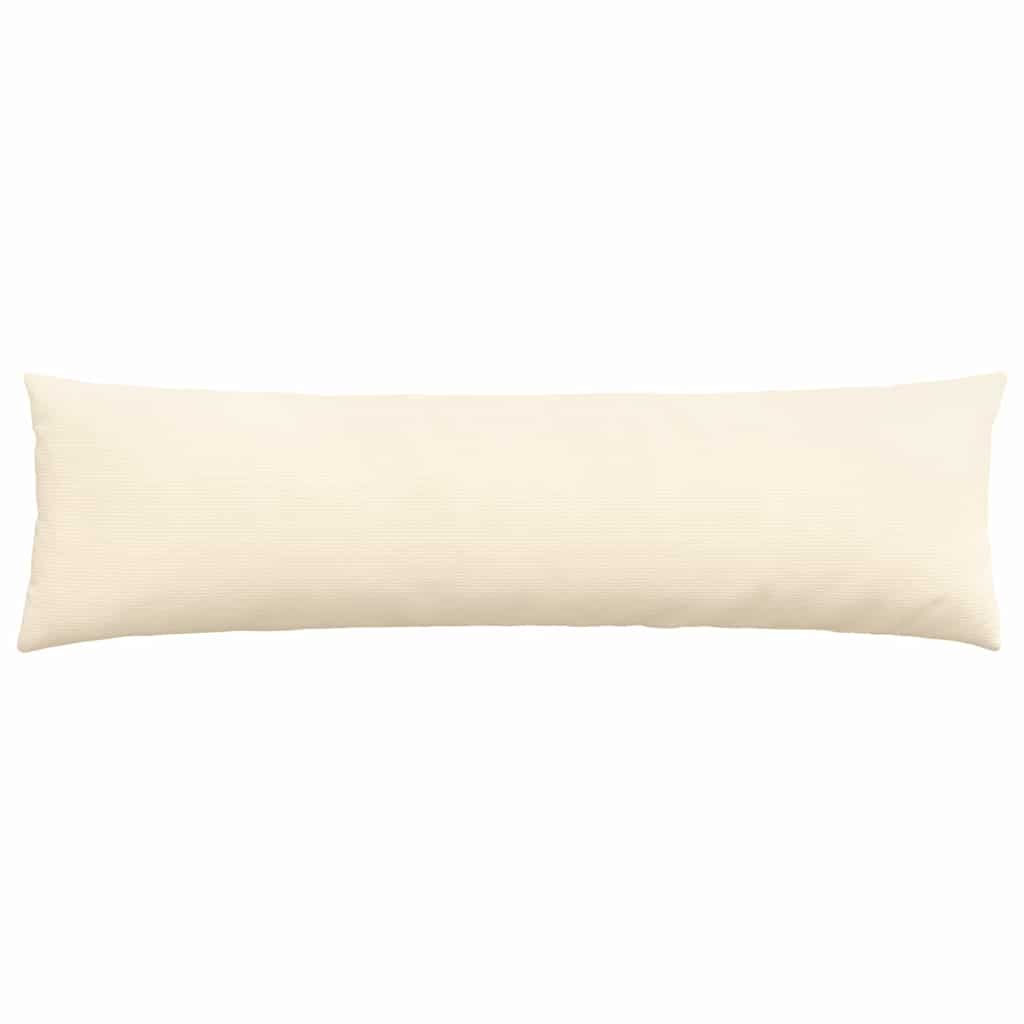 Cuscini da Divano 2 pcs Crema 145 x 40 cm Tessuto in Cords