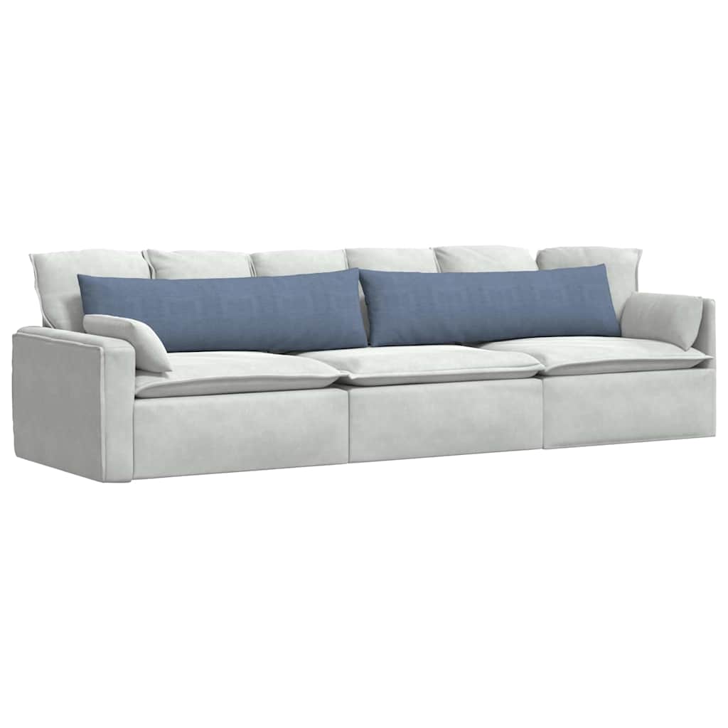 Cuscini da Divano 2 pcs Blu 145 x 40 cm Tessuto in Cords