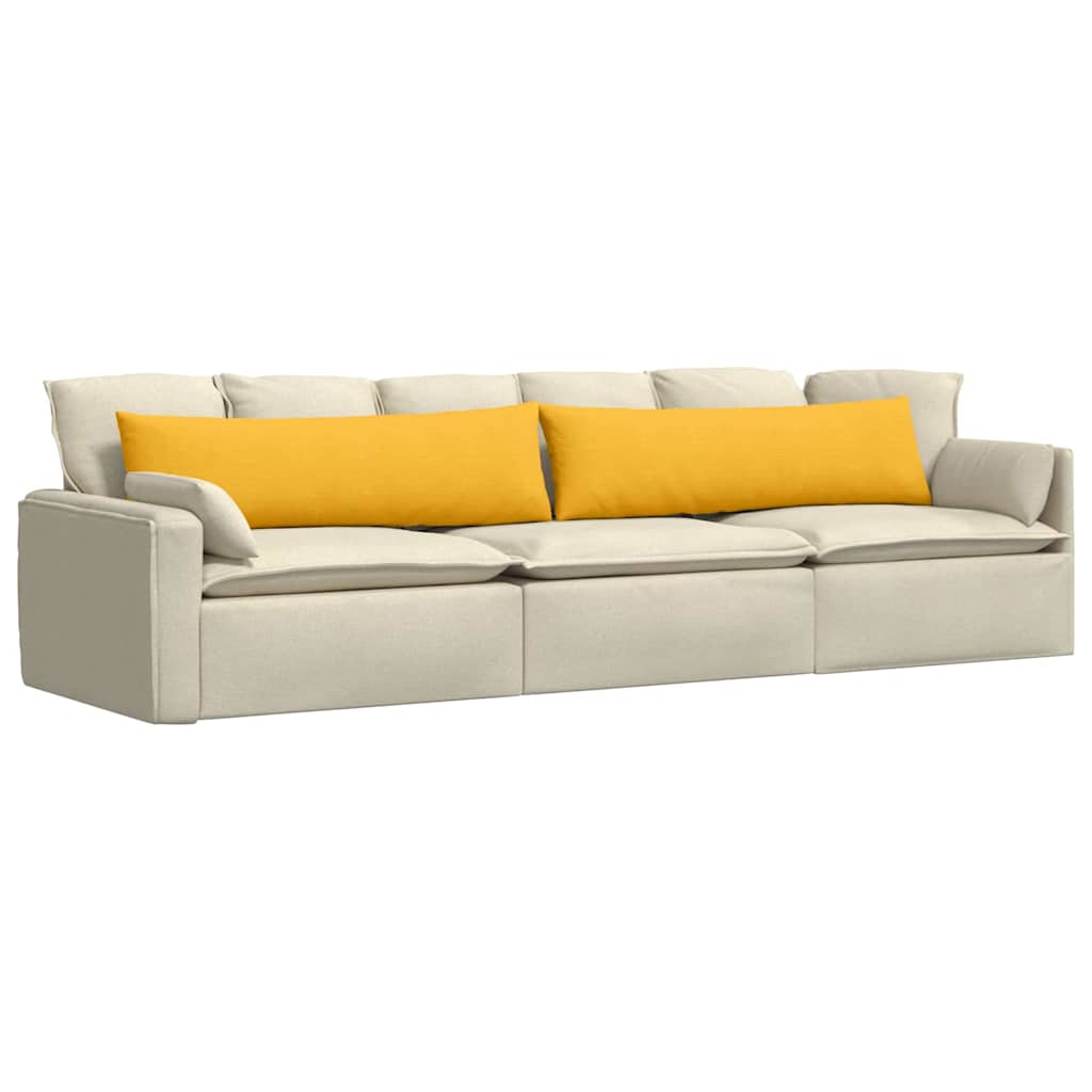 Cuscini da Divano 2 pcs Giallo Chiaro 145 x 40 cm