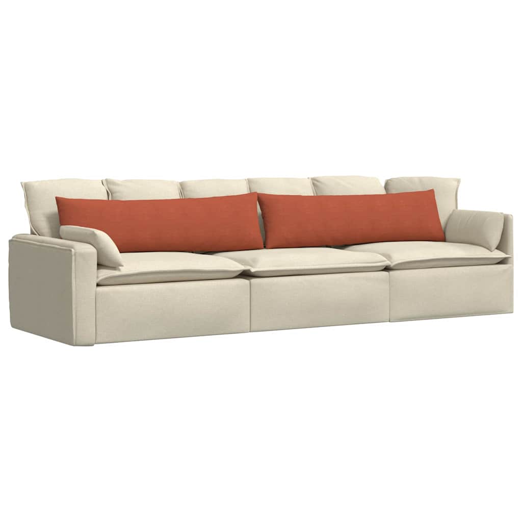 Cuscini da Divano 2 pcs Rosso Arancio 145 x 40 cm