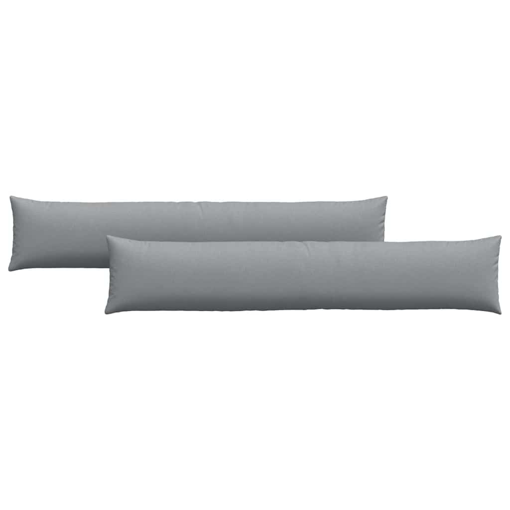 Cuscini da Divano 2 pz Tessuto Grigio chiaro 200 x 40 cm