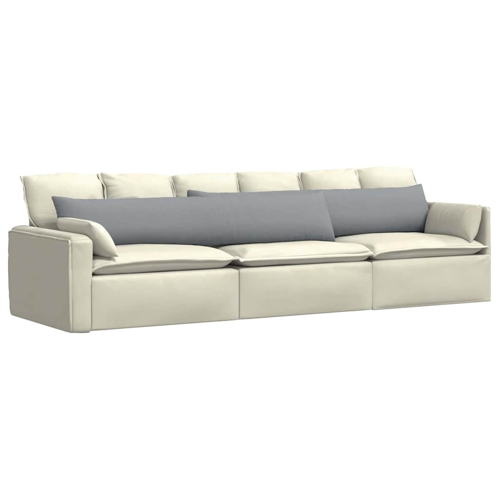 Cuscini da Divano 2 pz Tessuto Grigio chiaro 200 x 40 cm