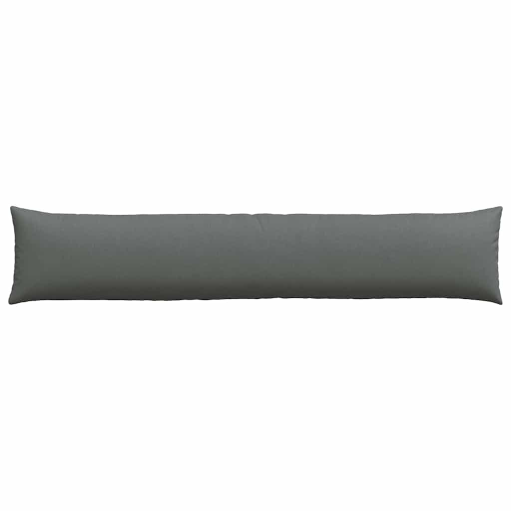 Cuscini da Divano 2 pz Tessuto Grigio scuro 200 x 40 cm