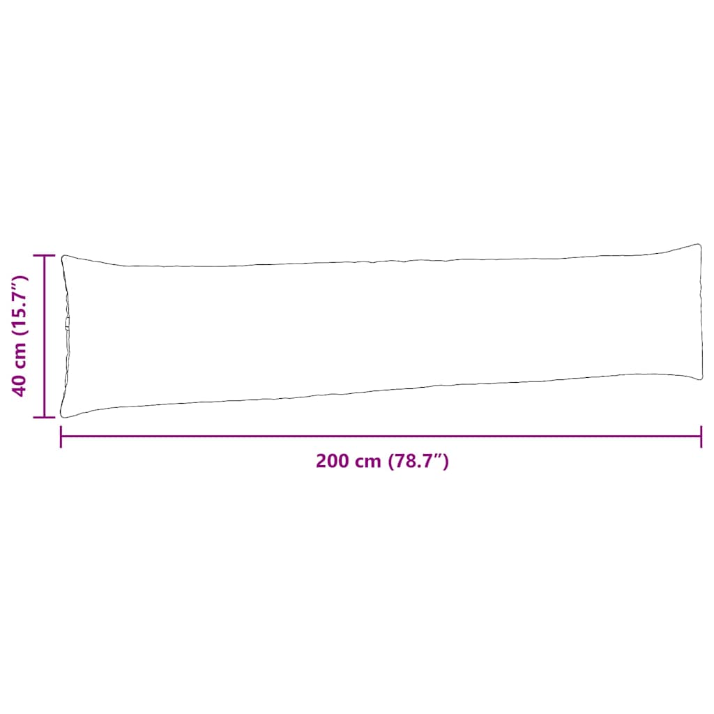 Cuscini da Divano 2 pz Tessuto Grigio scuro 200 x 40 cm