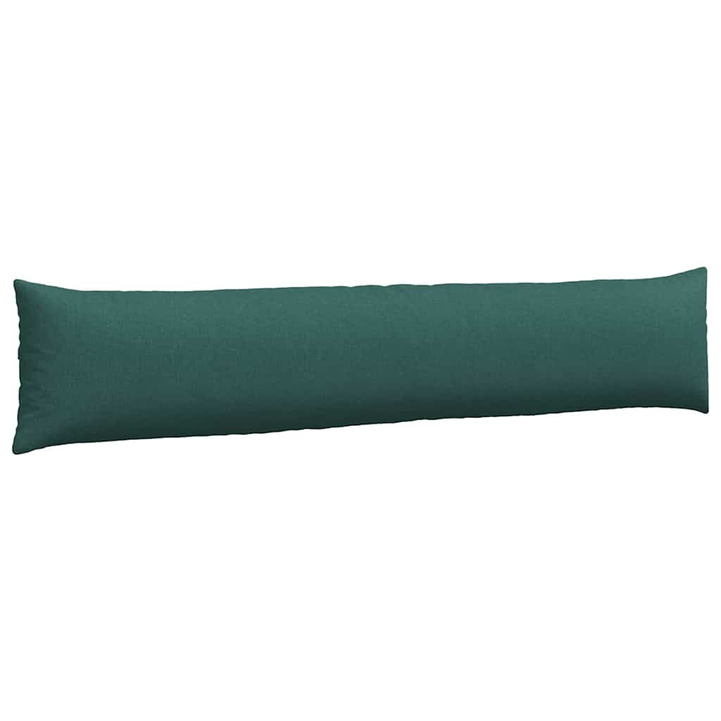 Cuscini da Divano 2 pz Tessuto Verde Scuro 200 x 40 cm