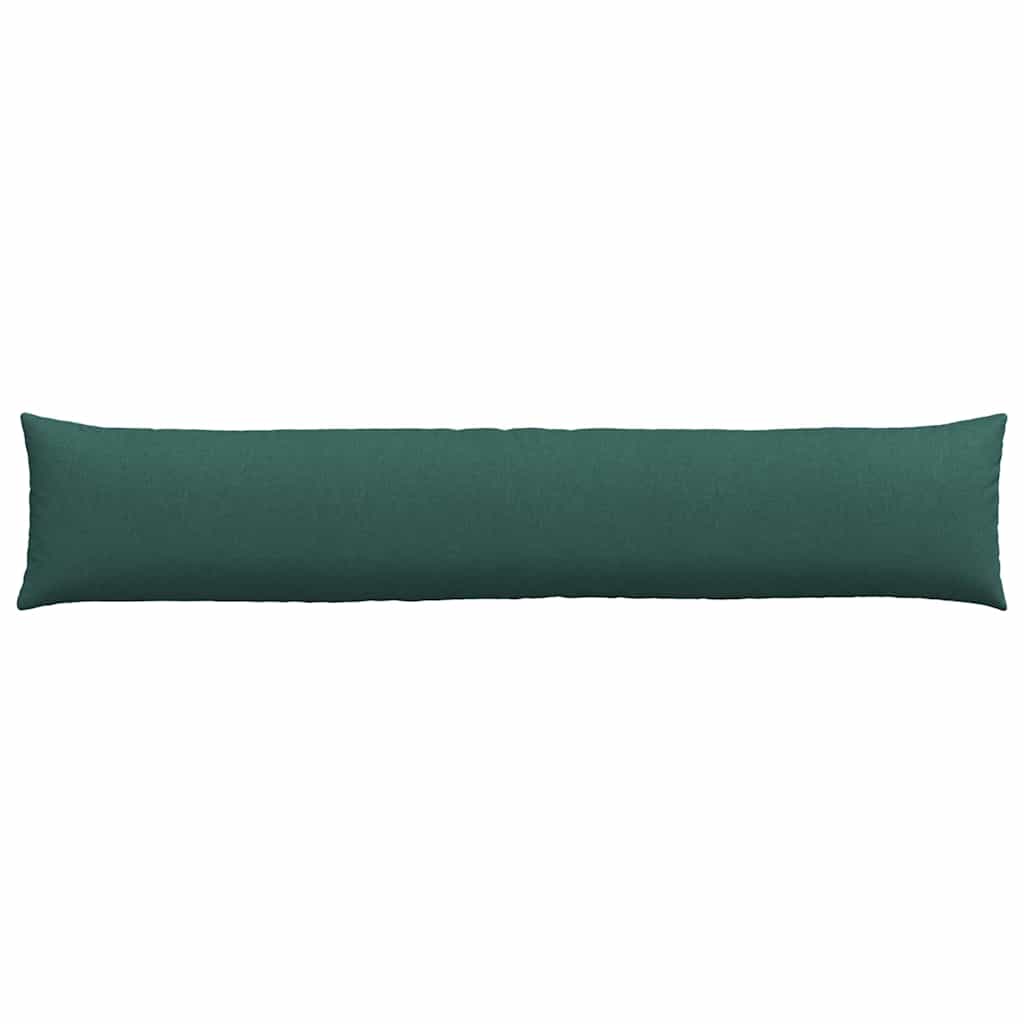 Cuscini da Divano 2 pz Tessuto Verde Scuro 200 x 40 cm
