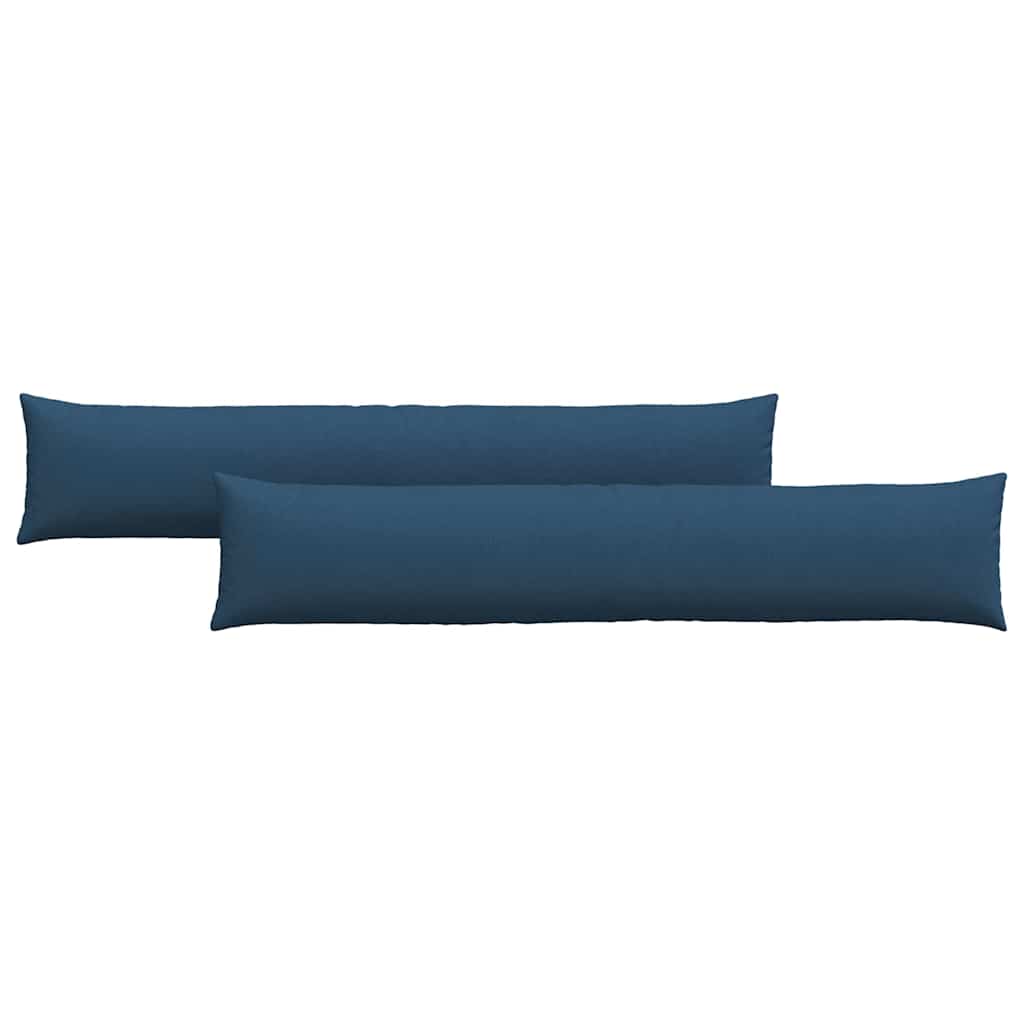 Cuscini da Divano 2 pz Tessuto Blu 200 x 40 cm