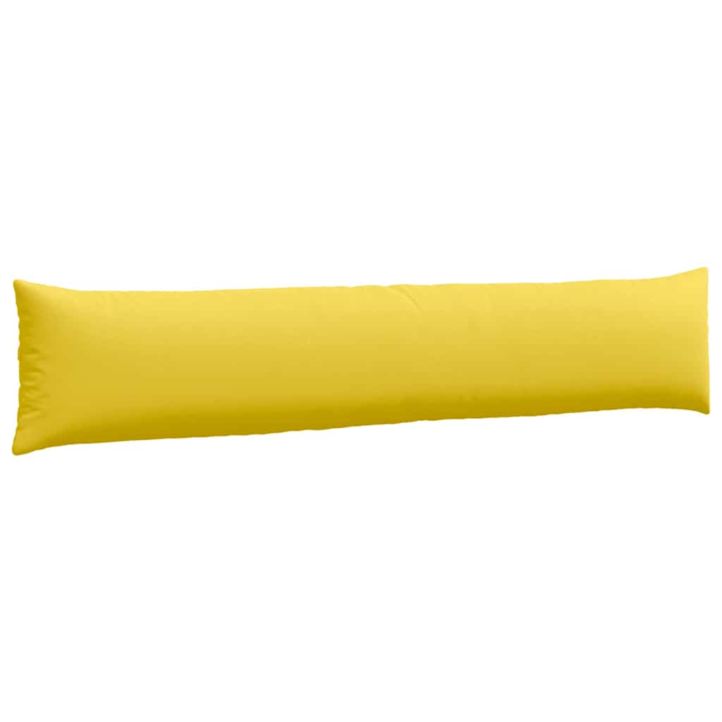 Cuscini da Divano 2 pz Tessuto Giallo Chiaro 200 x 40 cm