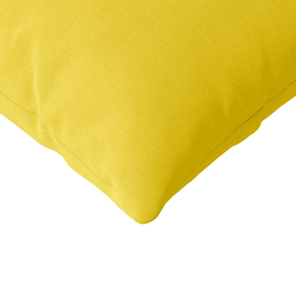 Cuscini da Divano 2 pz Tessuto Giallo Chiaro 200 x 40 cm
