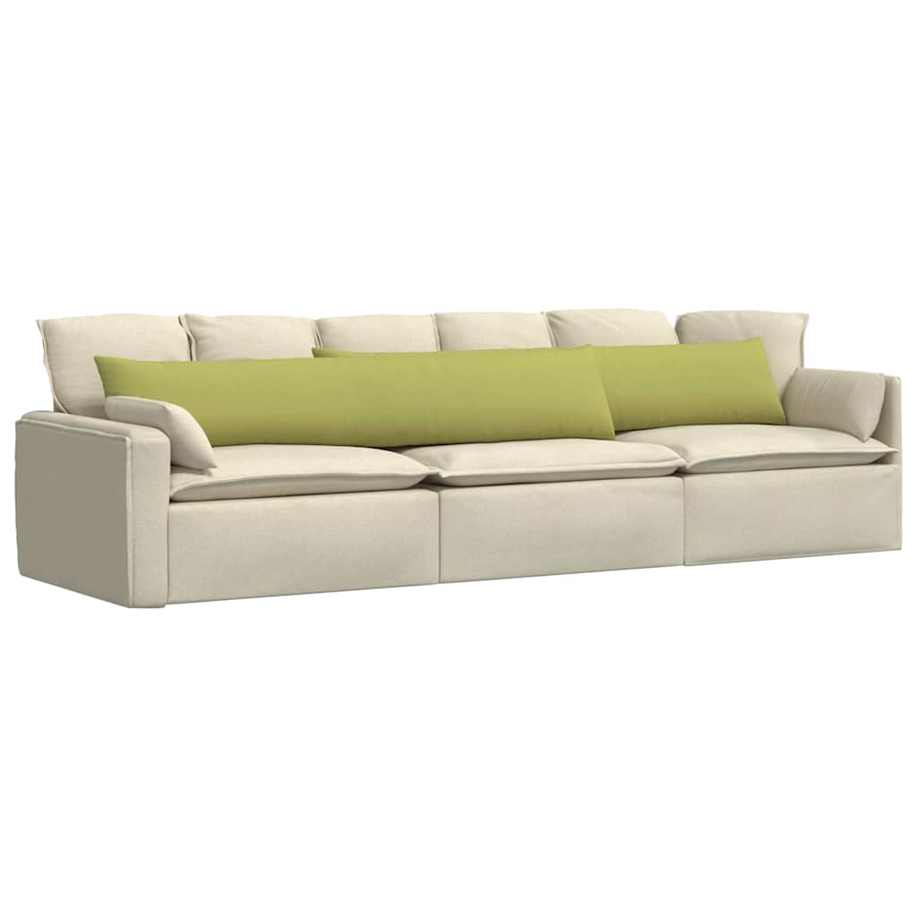 Cuscini da Divano 2 pz Tessuto Verde chiaro 200 x 40 cm