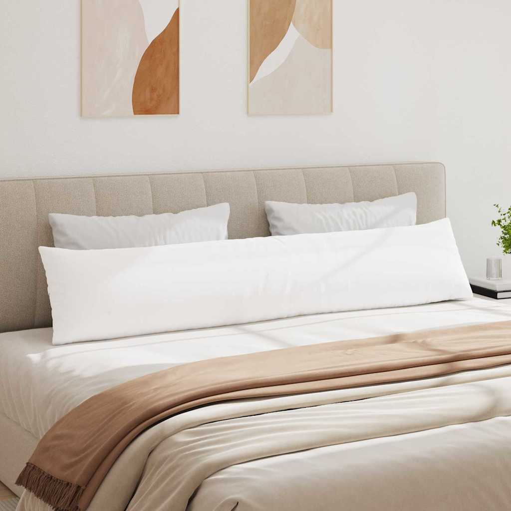 Cuscini da Divano 2 pz Tessuto Bianco 200 x 40 cm